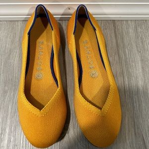 Rothy’s The Flat. Size 8. Bright yellow